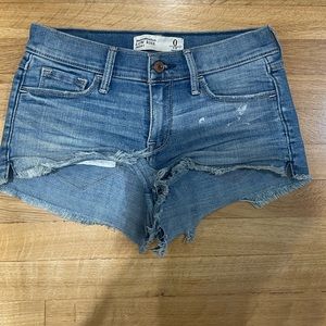 Abercrombie low rise jean shorts